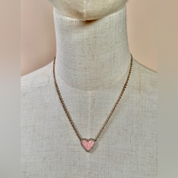 Pandora Pink Heart Pendant Necklace | Sterling Silver CZ w/ Box - Picture 2 of 9